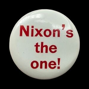 Vintage 1968 Richard Nixon's the‎ one! Presidential Campaign Pinback Pin Button
